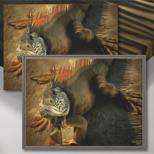 Pedro Iguana 0768 Art Canvas Afdruk