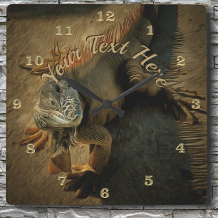 Pedro Iguana 0768 Vierkante Klok