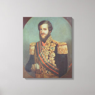 Pedro II Emperor van Brazilië Canvas Afdruk