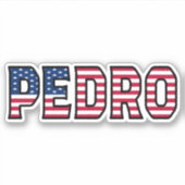 Pedro Name Vorname USA Sticker Stickerset (Voorkant)