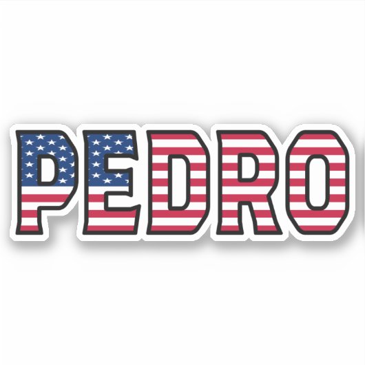 Pedro Name Vorname USA Sticker Stickerset (Voorkant)
