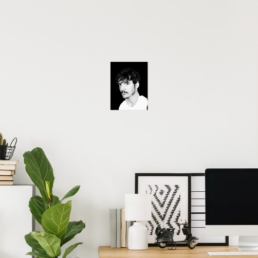 Pedro Pascal halve Tone Art Poster (Thuiskantoor)