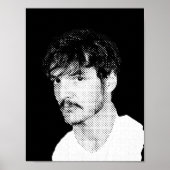 Pedro Pascal halve Tone Art Poster (Voorkant)