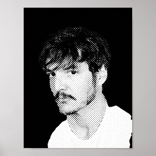 Pedro Pascal halve Tone Art Poster (Voorkant)