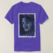 Pedro Pascal Hand getrokken olie en inkt portret T-shirt (Design voorkant)