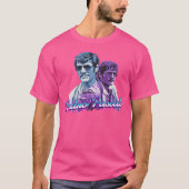 Pedro Pascal - Retrowave Fan Art T-shirt (Voorkant)
