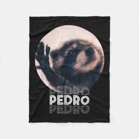 Pedro Racoon Dans Populaire Internet Meme Mapache  Fleece Deken (Voorkant)