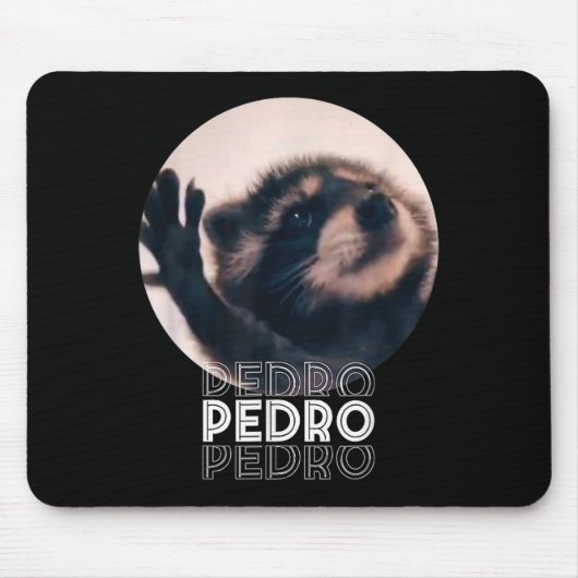 Pedro Racoon Dans Populaire Internet Meme Mapache  Muismat (Voorkant)