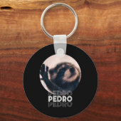 Pedro Racoon Dans Populaire Internet Meme Mapache Sleutelhanger (Voorkant)