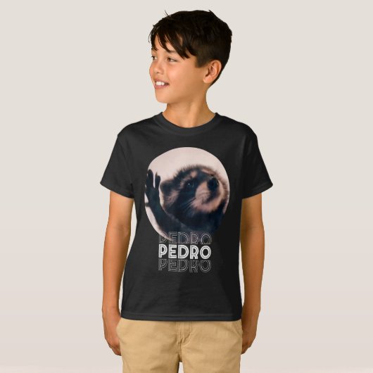 Pedro Racoon Dans Populaire Internet Meme Mapache  T-shirt (Voorkant volledig)