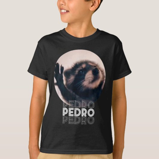 Pedro Racoon Dans Populaire Internet Meme Mapache  T-shirt (Voorkant)