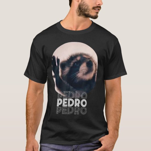 Pedro Racoon Dans Populaire Internet Meme Mapache T-shirt (Voorkant)