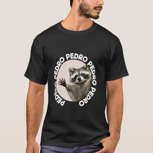 Pedro Racoon Funny Animal Schattige Design Fun Dan T-shirt (Voorkant)