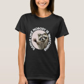 Pedro Racoon Funny Animal Schattige Design Fun Dan T-shirt (Voorkant)
