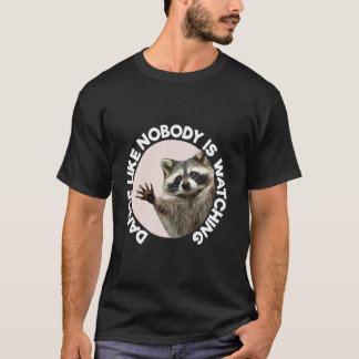 Pedro Racoon Funny Animal Schattige Design Fun Dan T-shirt