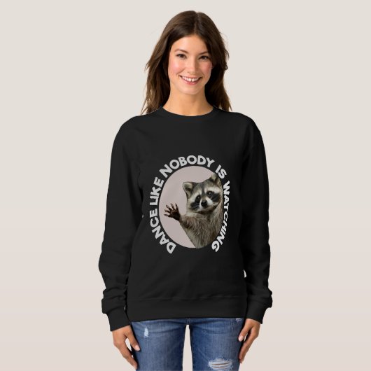 Pedro Racoon Funny Animal Schattige Design Fun Dan Trui (Voorkant volledig)