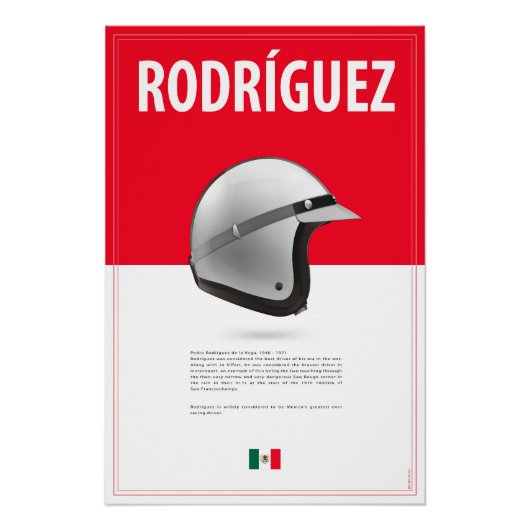 Pedro Rodriguez Helmet Perfect Poster (Voorkant)