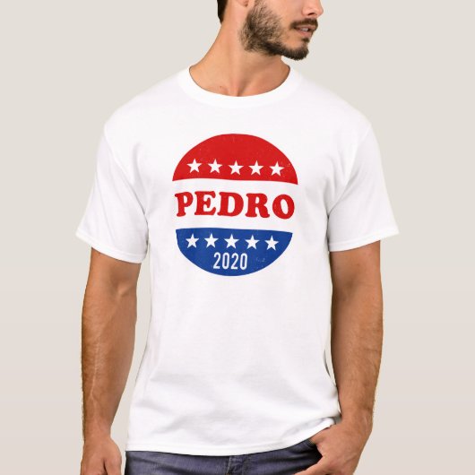 Pedro Stemming Button 2020 Verkiezingen T-shirt (Voorkant)