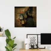 Pedro the Iguana 0768 Art Print (Thuiskantoor)