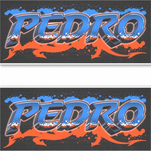 Pedro Vorname Name Graffiti Aufkleber Sticker (Voorkant)