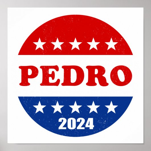 Pedro Voter Button 2024 Verkiezingen Poster (Voorkant)
