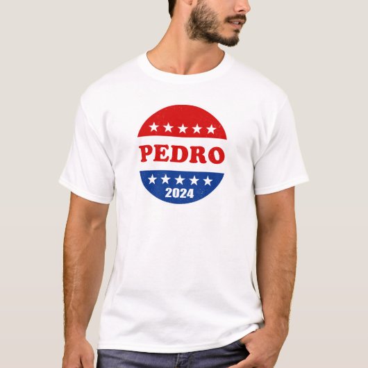 Pedro Voter Button 2024 Verkiezingen T-shirt (Voorkant)