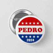Pedro Voter Button 2024 Verkiezingen Verenigde Sta (Voorkant /achterkant)