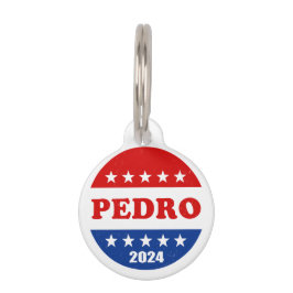 Pedro Voter Button 2024 Verkiezingen Verenigde Sta Huisdierpenning