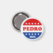 Pedro Voter Button 2024 Verkiezingen Verenigde Sta Magneet (Voorkant / Achterkant)