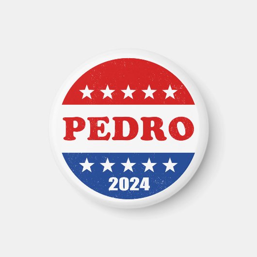 Pedro Voter Button 2024 Verkiezingen Verenigde Sta Magneet (Voorkant)
