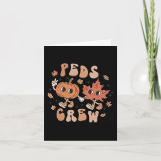 PEDS Crew Pumpkin Thanksgiving Herfst Kinderverple Kaart