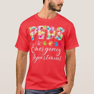 PEDS Emergency Department bij pediatrische verplee T-shirt