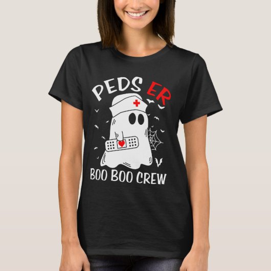 PEDS ER Boo Boo Crew Pediatric Emergency Nurse Fun T-shirt (Voorkant)