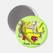 Peds Nurse Gifts-Schattig 3D Graphic ARt Magneet (Voorkant / Achterkant)