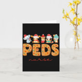 Peds Nurse Gingerbread Christmas Pediatric Nurse H Kaart (Gele Bloem)