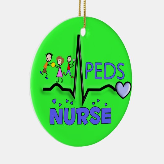 PEDS NURSE kerstversiering Keramisch Ornament (Rechts)