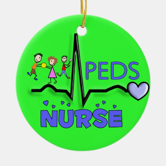 PEDS NURSE kerstversiering Keramisch Ornament (Voorkant)