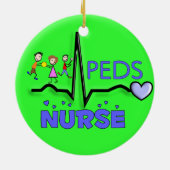 PEDS NURSE kerstversiering Keramisch Ornament (Achterkant)