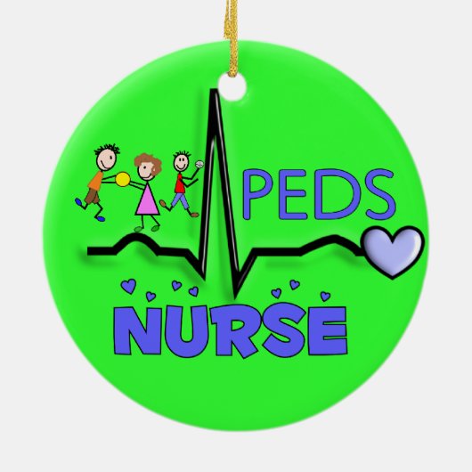 PEDS NURSE kerstversiering Keramisch Ornament (Achterkant)