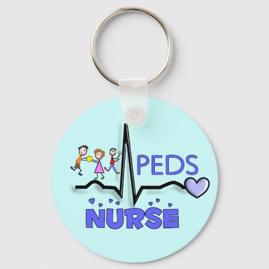 PEDS NURSE QRS Design T-Shirts & Gifts Sleutelhanger (Voorkant)