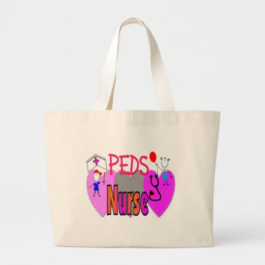 PEDS Schattige cadeaus VERPLEISEN Grote Tote Bag (Voorkant)