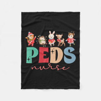 Peds Verpleegster Kerstmis Kinderverpleegster Kers Fleece Deken