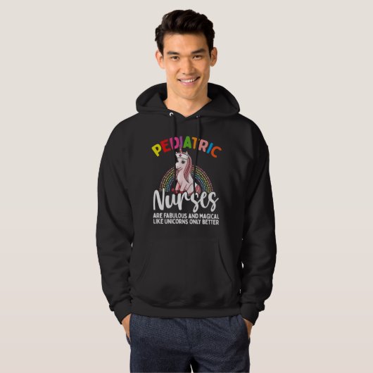 Peds Verpleegster Kinderen Eenhoorn Magische Kinde Hoodie (Voorkant volledig)