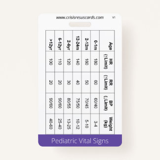 Peds Vitale signalen/Crashing Neonate Badge