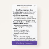 Peds Vitale signalen/Crashing Neonate Badge (Achterkant)