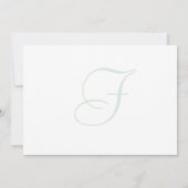 Pee Gee Hydrangea Flowers Monogramed Blank Note Kaart (Achterkant)