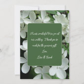 Pee Gee Hydrangea White Flowers Blank Flat Kaart (Achterkant)