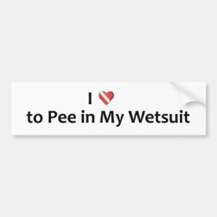 Pee in waterpak bumpersticker