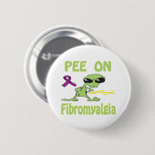Pee op fibromyalgie-Button Ronde Button 5,7 Cm (Voorkant /achterkant)
