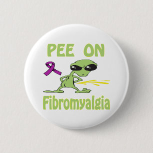 Pee op fibromyalgie-Button Ronde Button 5,7 Cm